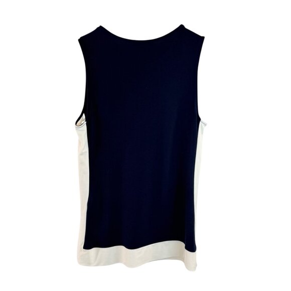 The Limited NWT Navy White Colorblock Sleeveless Tank Blouse Top S - Picture 3 of 5